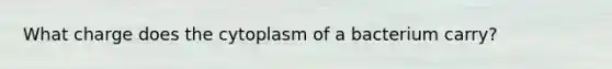 What charge does the cytoplasm of a bacterium carry?