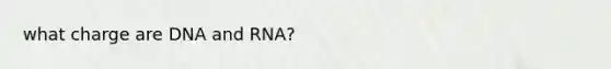 what charge are DNA and RNA?