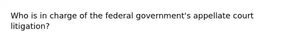 Who is in charge of the federal government's appellate court litigation?