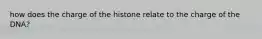 how does the charge of the histone relate to the charge of the DNA?