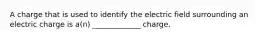 A charge that is used to identify the electric field surrounding an electric charge is a(n) _____________ charge.