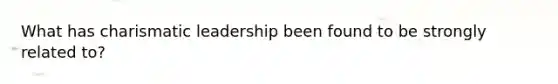 What has charismatic leadership been found to be strongly related to?