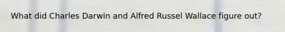 What did Charles Darwin and Alfred Russel Wallace figure out?