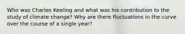 Who was Charles Keeling and what was his contribution to the study of climate change? Why are there fluctuations in the curve over the course of a single year?