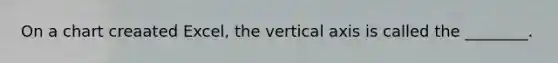 On a chart creaated Excel, the vertical axis is called the ________.