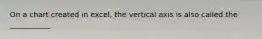 On a chart created in excel, the vertical axis is also called the ___________