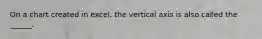 On a chart created in excel, the vertical axis is also called the ______.