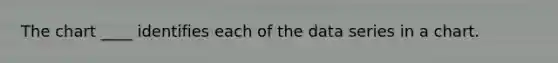 The chart ____ identifies each of the data series in a chart.