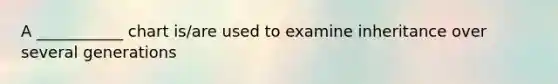 A ___________ chart is/are used to examine inheritance over several generations