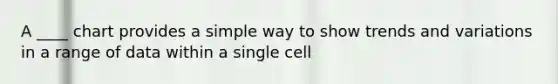 A ____ chart provides a simple way to show trends and variations in a range of data within a single cell