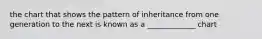 the chart that shows the pattern of inheritance from one generation to the next is known as a _____________ chart