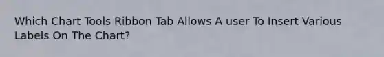 Which Chart Tools Ribbon Tab Allows A user To Insert Various Labels On The Chart?