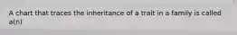 A chart that traces the inheritance of a trait in a family is called a(n)