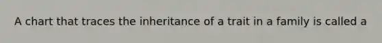 A chart that traces the inheritance of a trait in a family is called a