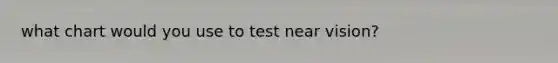 what chart would you use to test near vision?