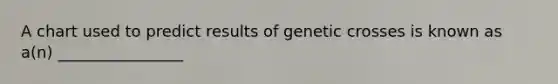 A chart used to predict results of genetic crosses is known as a(n) ________________