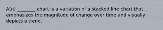 A(n) ________ chart is a variation of a stacked line chart that emphasizes the magnitude of change over time and visually depicts a trend.