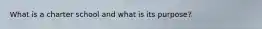What is a charter school and what is its purpose?