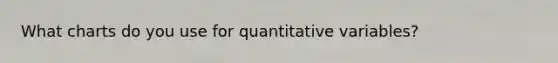 What charts do you use for quantitative variables?