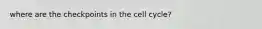 where are the checkpoints in the cell cycle?