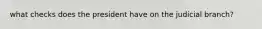 what checks does the president have on the judicial branch?