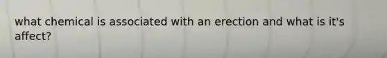 what chemical is associated with an erection and what is it's affect?