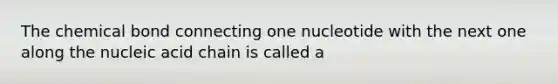 The chemical bond connecting one nucleotide with the next one along the nucleic acid chain is called a