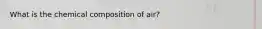 What is the chemical composition of air?