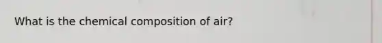What is the chemical composition of air?