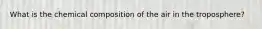 What is the chemical composition of the air in the troposphere?