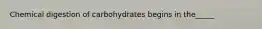 Chemical digestion of carbohydrates begins in the_____