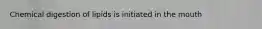 Chemical digestion of lipids is initiated in the mouth