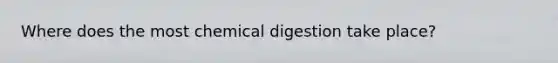 Where does the most chemical digestion take place?