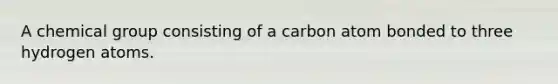 A chemical group consisting of a carbon atom bonded to three hydrogen atoms.