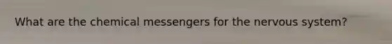 What are the chemical messengers for the nervous system?