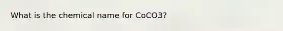 What is the chemical name for CoCO3?