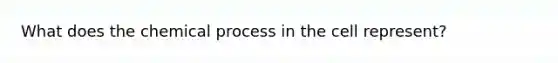 What does the chemical process in the cell represent?