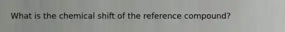 What is the chemical shift of the reference compound?