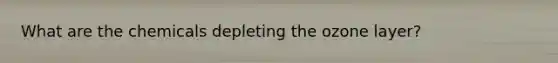 What are the chemicals depleting the ozone layer?
