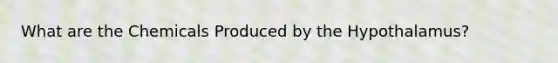 What are the Chemicals Produced by the Hypothalamus?
