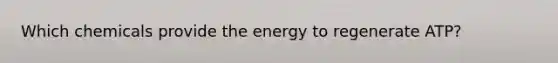 Which chemicals provide the energy to regenerate ATP?