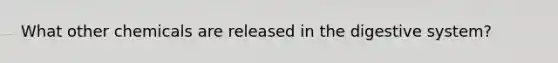 What other chemicals are released in the digestive system?