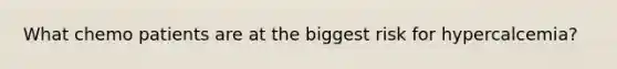 What chemo patients are at the biggest risk for hypercalcemia?