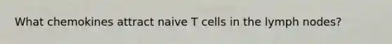 What chemokines attract naive T cells in the lymph nodes?