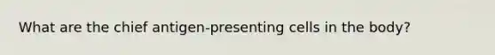 What are the chief antigen-presenting cells in the body?