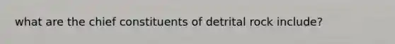 what are the chief constituents of detrital rock include?