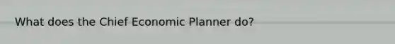 What does the Chief Economic Planner do?