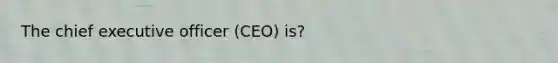 The chief executive officer (CEO) is?