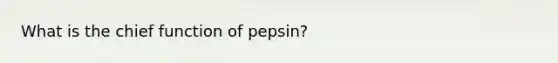 ​What is the chief function of pepsin?