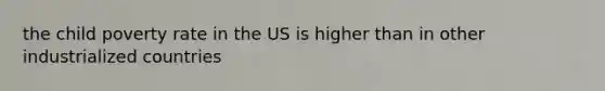 the child poverty rate in the US is higher than in other industrialized countries